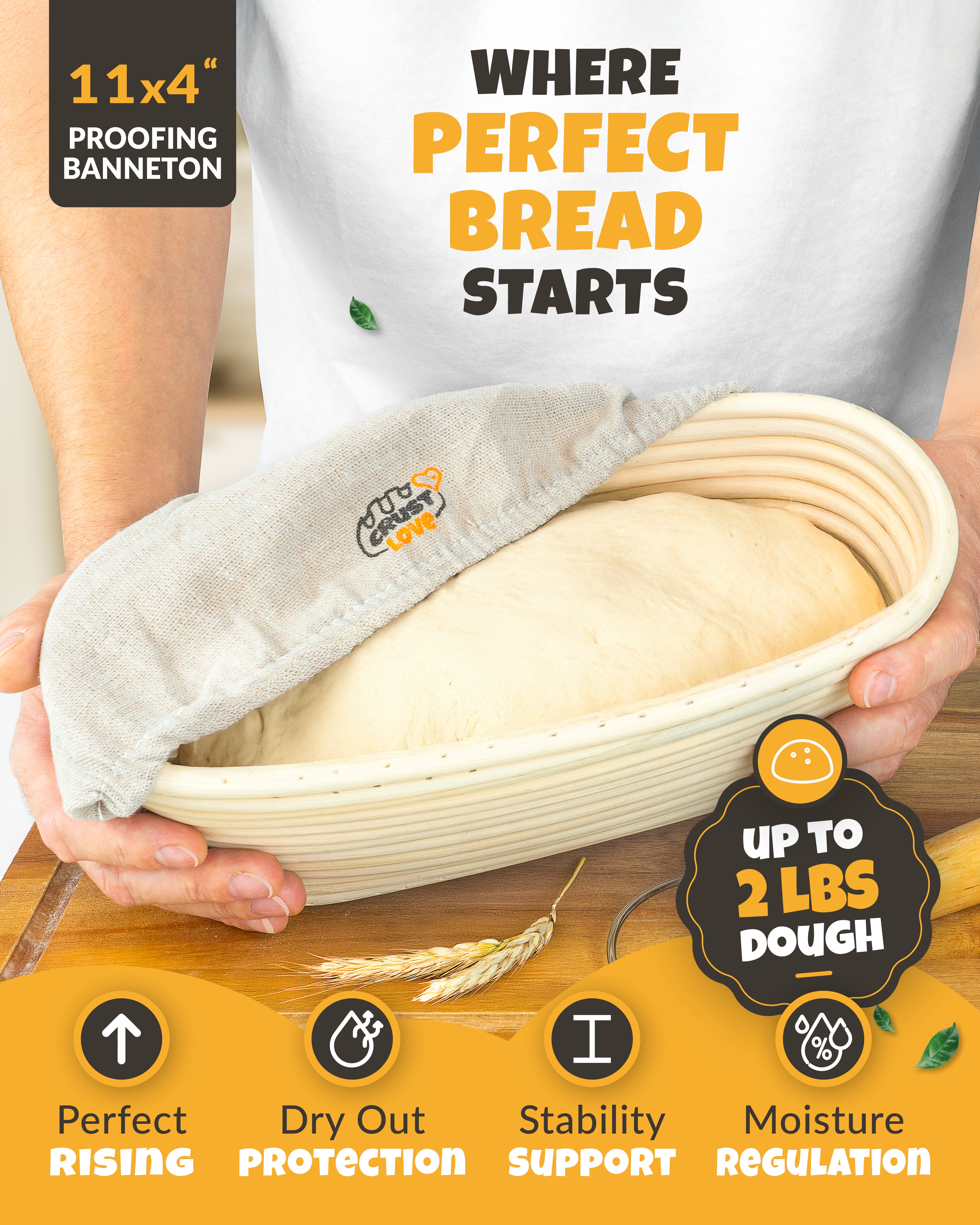 3.2QT Rectangular Cast Iron Bread Pan Baking Set – Black Finish