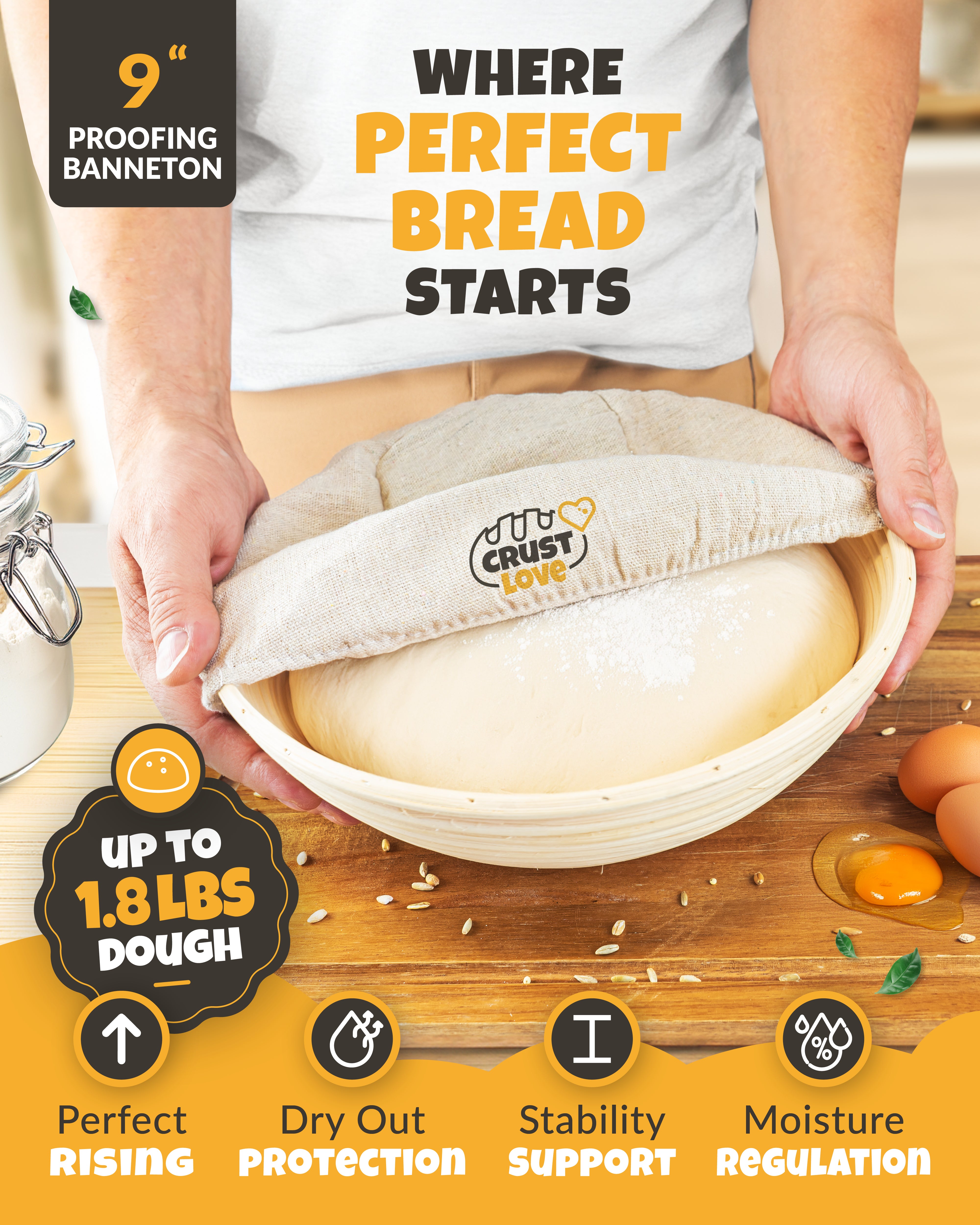 5QT Enamel Bread Dome Baking Set – White Finish
