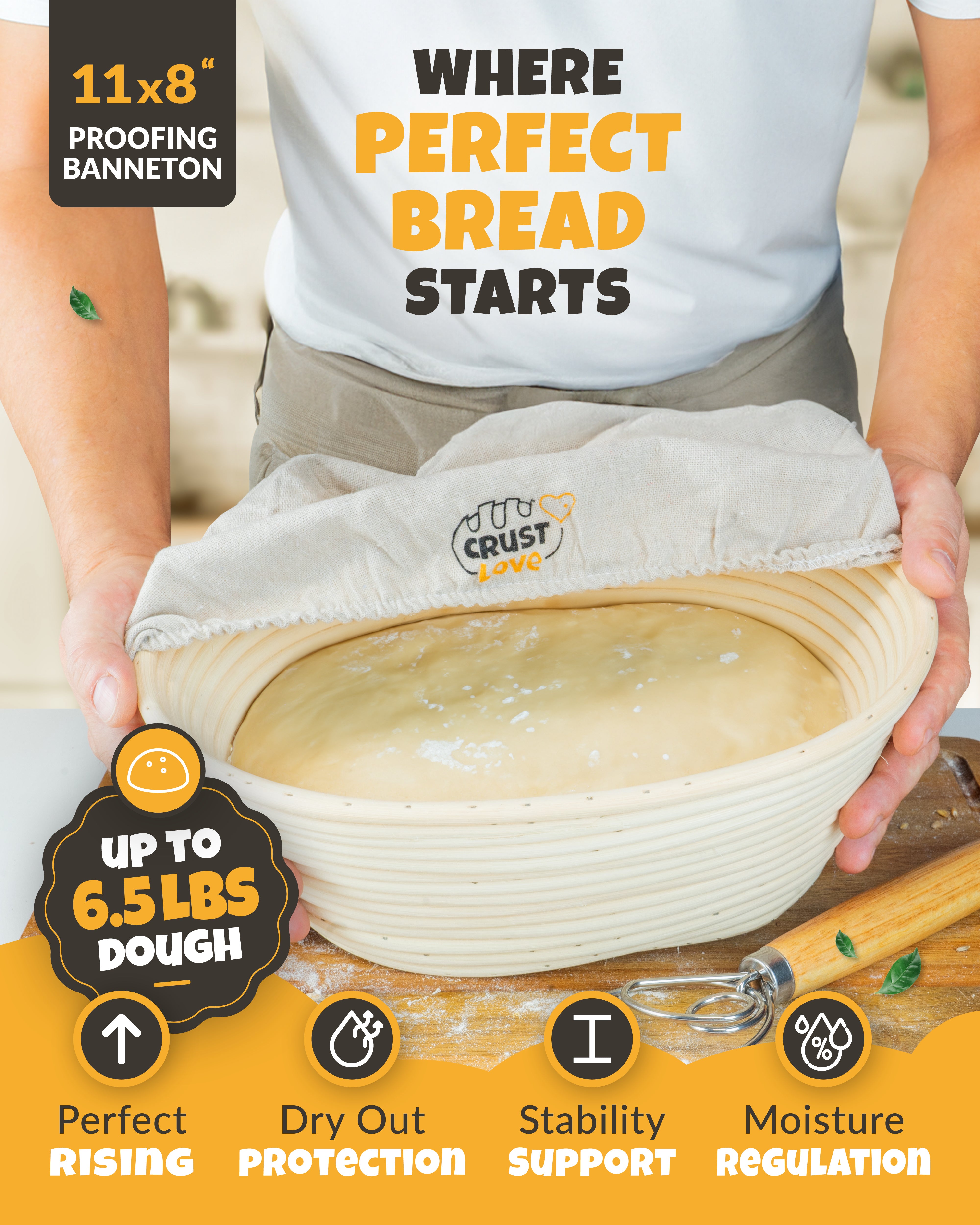 6.75QT Enamel Oval Dutch Oven Baking Set – White Finish