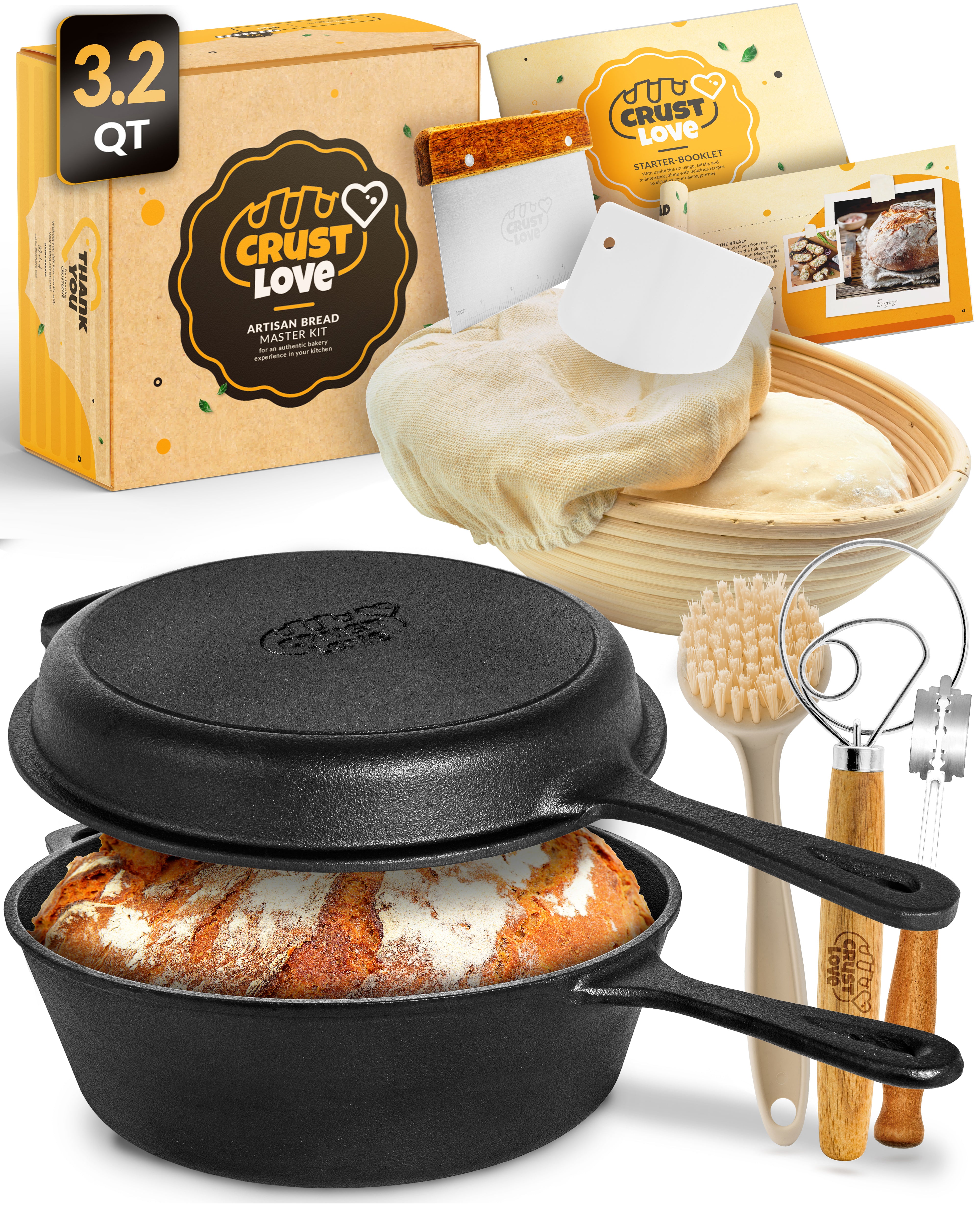 3.2QT Cast Iron Bread Pan – Black Finish
